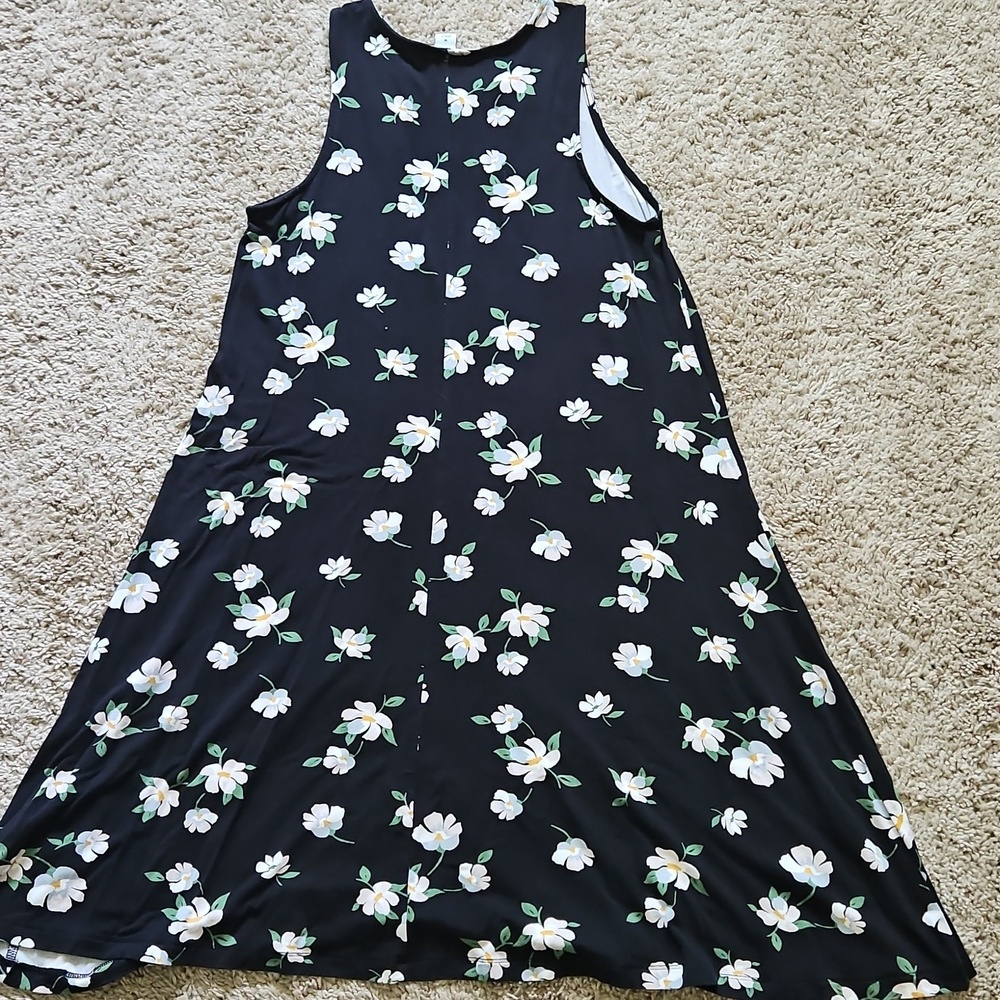 Old Navy Floral Black Dress, Size M - Picture 5 of 5